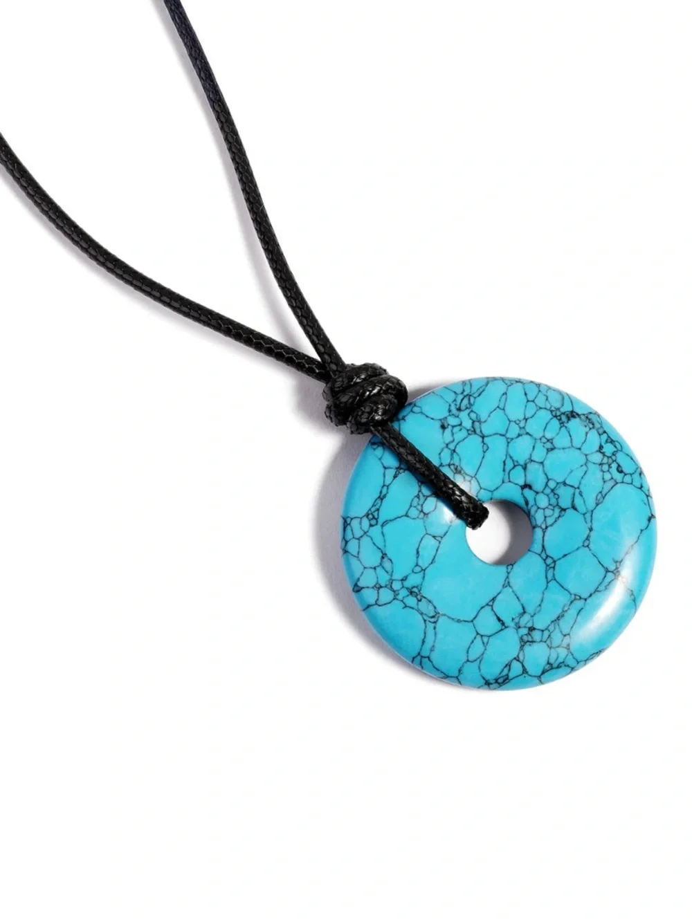 Turquoise Rope Necklace (adjustable) - Picture 2 of 3